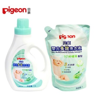（Pigeon） 贝亲 婴儿多效洗衣液1.2L+1L(柠檬香型、阳光香型)