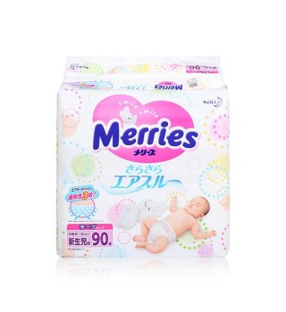 花王（Merries）日本原装进口  NB码 90片 花王纸尿裤