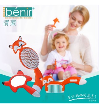 benir 清素 亲子梳刷套装（软毛刷+梳子+镜子)