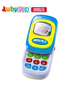 【12个月】澳贝玩具 趣味滑盖音乐手机 婴幼儿童 模拟打电话