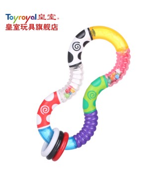 Toyroyal日本皇室玩具 宝宝新生儿牙胶摇铃 婴儿8字扭扭圈10个月
