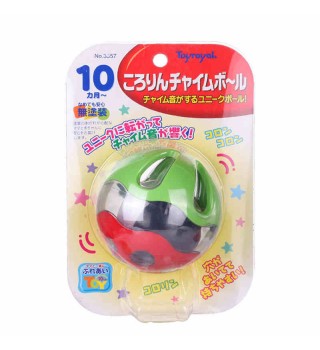 Toyroyal日本皇室玩具 宝宝新生儿牙胶摇铃 婴儿磨牙玲珑球10月
