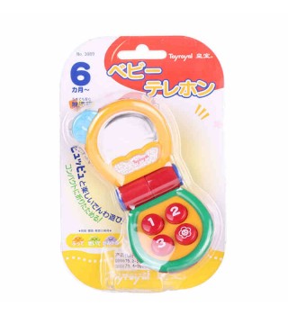 Toyroyal日本皇室玩具 婴儿摇铃 宝宝新生儿磨牙胶携带电话6个月
