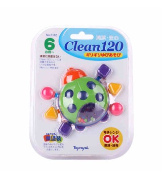 Toyroyal日本皇室玩具 婴儿摇铃 宝宝新生儿牙磨牙胶甲虫6个月