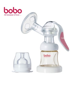 BOBO乐儿宝仿真手动吸奶器BQ412 吸乳器PPSU奶瓶