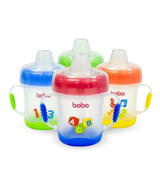 bobo安全软嘴杯 170毫升 蓝色、红色、橙色、绿色（颜色随机发）